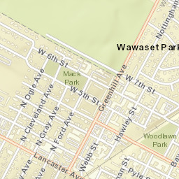 Wawaset Park Delaware Street Map
