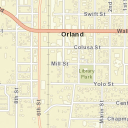 Orland California Street Map