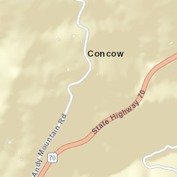 Concow California Street Map