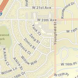 1850-1900 Zinnia Street, Golden, CO Street Map