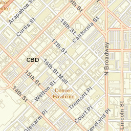 1400 Welton Street Denver CO Street Map