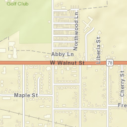 1300-1398 West Walnut Street Jacksonville IL Street Map