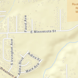 1850-1898 Adina Blvd Indianapolis IN Street Map