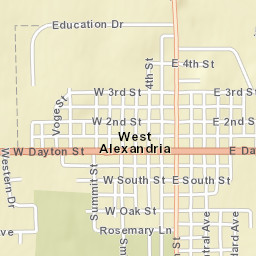 West Alexandria Ohio Street Map