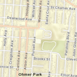 Ohmer Park Ohio Street Map