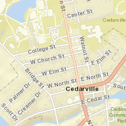 Cedarville Ohio Street Map