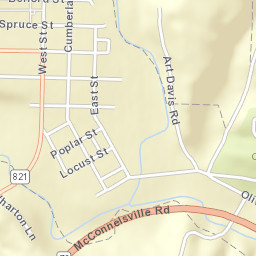 Caldwell Ohio Street Map