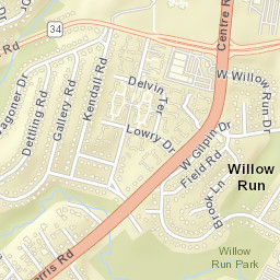 Willow Run Delaware Street Map