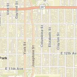 915 Vine Street, Denver, CO 80206, USA Street Map