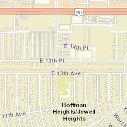 12801-12999 E 13th Pl Aurora CO Street Map