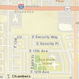 1498 North Chambers Road, Aurora, CO Street Map