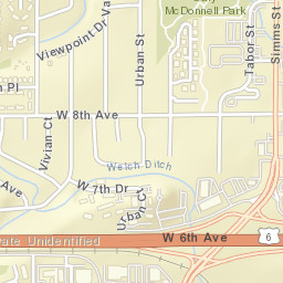 Edgemont Colorado Street Map