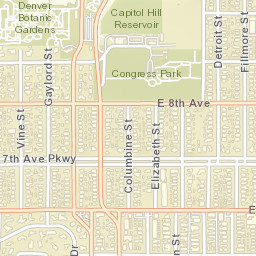 929-965 York Street Denver CO Street Map