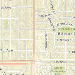  6th Ave, Denver, USA Street Map