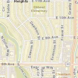 Chambers Heights Colorado Street Map