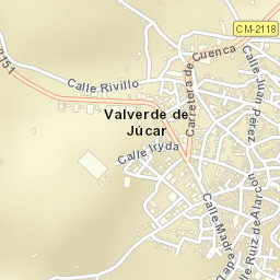 Valverde de Júcar Street Map