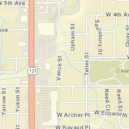 7636-7650 West 4th Avenue Lakewood CO Street Map