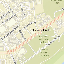 8219 East Academy Boulevard, Denver, CO Street Map