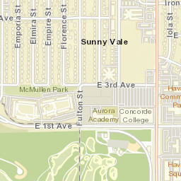 Sunnyvale Colorado Street Map