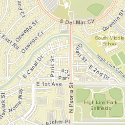Park East Colorado Street Map