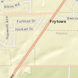 Frytown Ohio Street Map