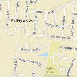 Valleywood Ohio Street Map