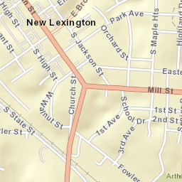 New Lexington Ohio Street Map