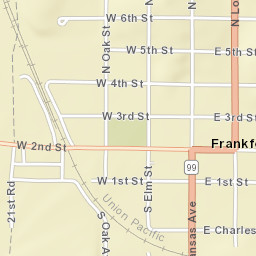 200-298 West 2nd Street, Frankfort, KS Street Map