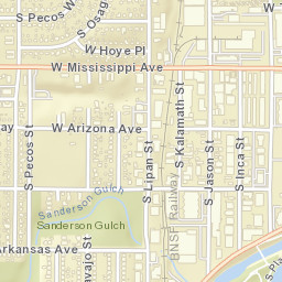 1001-1031 South Lipan Street, Denver, CO Street Map