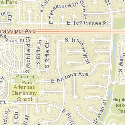 17100-17468 East Mississippi Avenue, Aurora Street Map