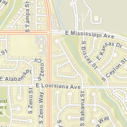 18072-18214 East Mississippi Avenue, Aurora Street Map