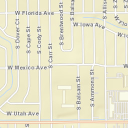 1474-1484 South Dover Way Lakewood CO Street Map