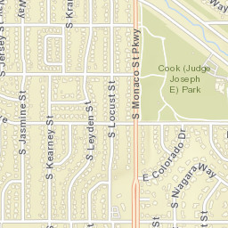1800 South Monaco Parkway, Denver, CO Street Map
