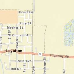 Loyalton California Street Map