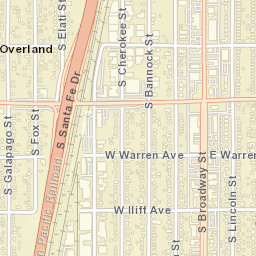 400-418 West Warren Avenue Denver CO Street Map