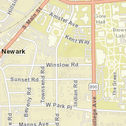 104 The Green, University of Delaware, Newark Street Map