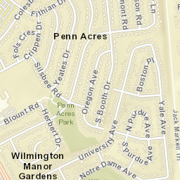Penn Acres Delaware Street Map