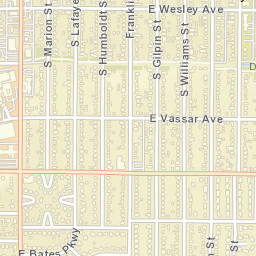 Wellshire Colorado Street Map