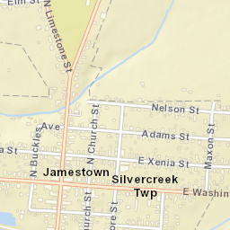 Jamestown Ohio Street Map