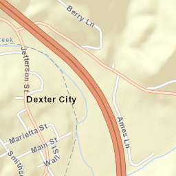 Dexter City Ohio Street Map