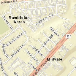 Midvale Delaware Street Map