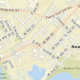 New Castle Delaware Street Map