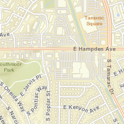 3431-3499 South Oleander Court, Denver Street Map