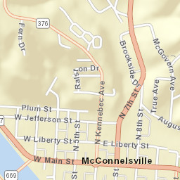McConnelsville Ohio Street Map