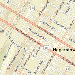 36-38 South Potomac Street, Hagerstown Street Map