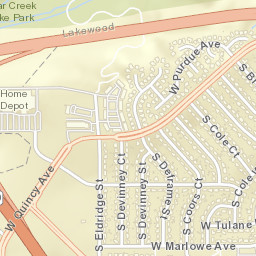 Spring Hill Colorado Street Map