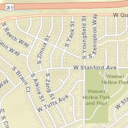 12805 West Stanford Avenue, Denver, CO Street Map
