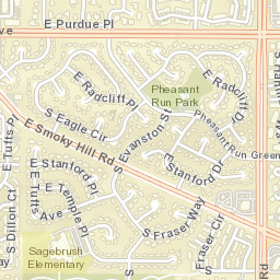 Pheasant Run Colorado Street Map
