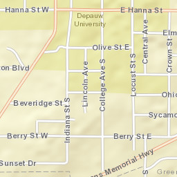 819 S Indiana St Greencastle, Indiana Street Map