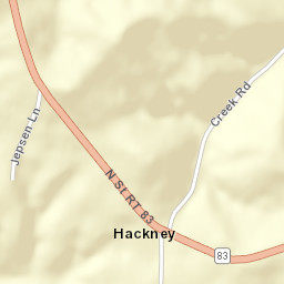 Hackney Ohio Street Map